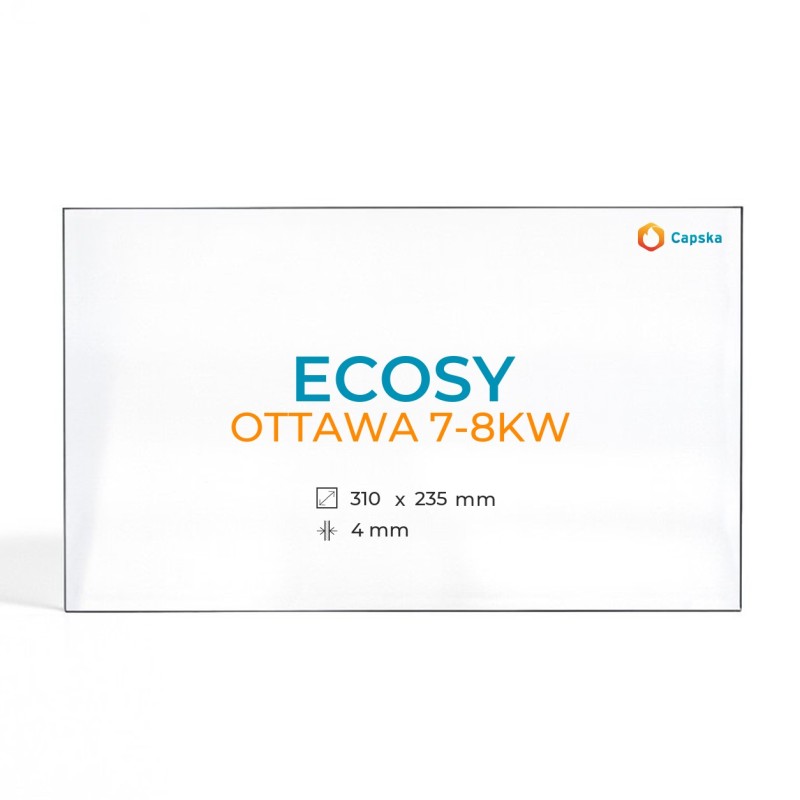 Vetro Ecosy OTTAWA 7-8KW - Vetro Rettangolo per stufa a legna