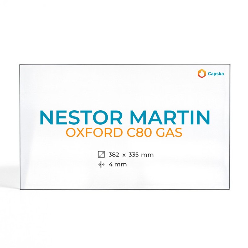 Vitre Nestor Martin OXFORD C80 GAS - Verre Rectangle pour poêle à bois