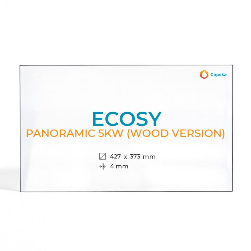Ecosy PANORAMIC 5KW Wood Version Glass Panel