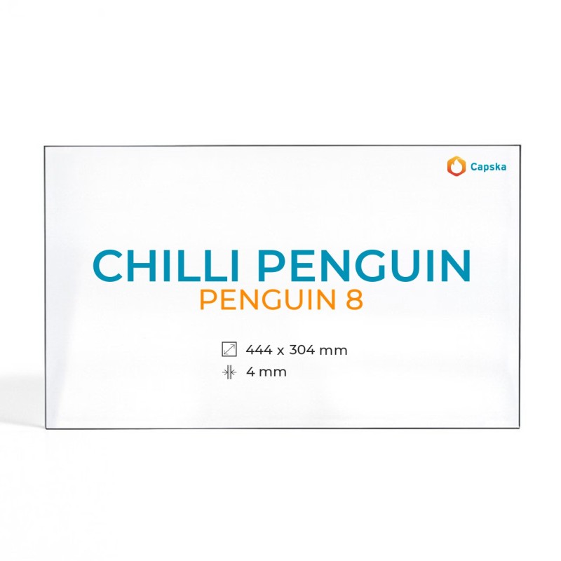Chilli Penguin PENGUIN 8 Glass - Rectangular Panel for Wood Burning Stove