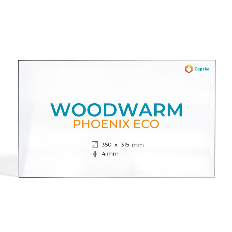 Woodwarm PHOENIX ECO Glass - Rectangular Panel for Wood Burning Stove