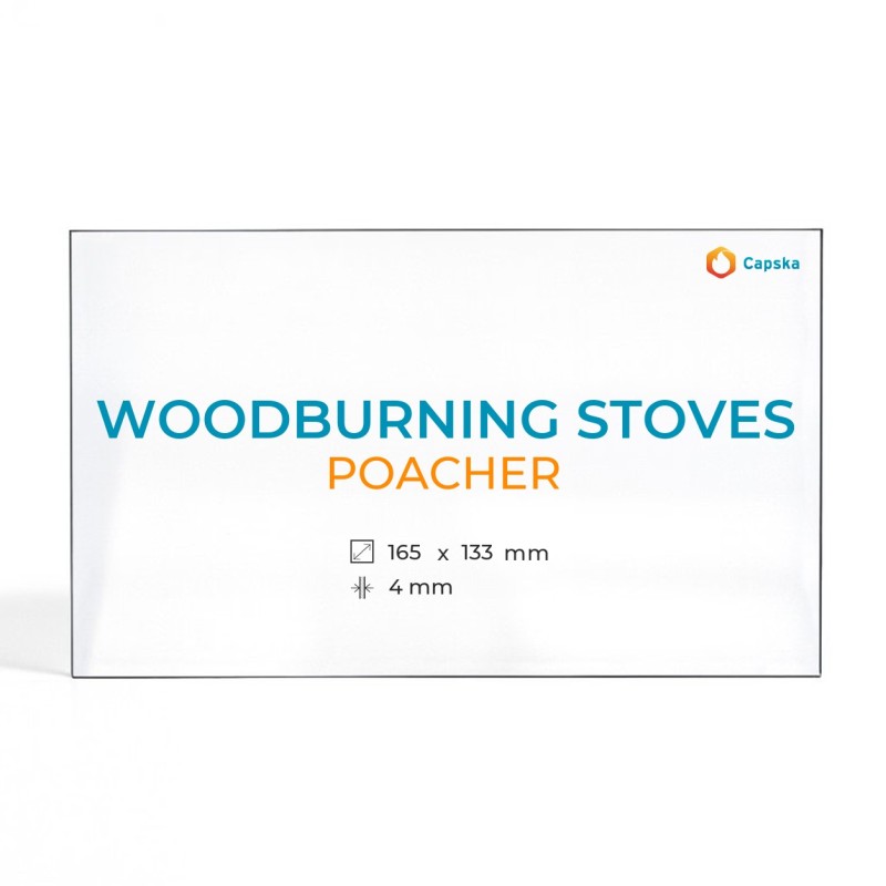 Woodburning Stoves POACHER Glass - Rectangular Panel