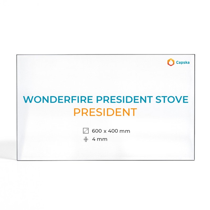 Vetro Wonderfire President Stove PRESIDENT - Vetro Rettangolo per stufa a legna