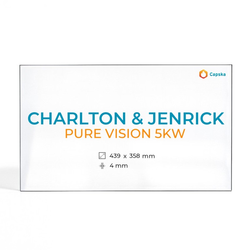 Vitre Charlton & Jenrick PURE VISION 5KW - Verre Rectangle pour poêle à bois