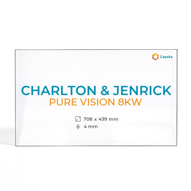 Vitre Charlton & Jenrick PURE VISION 8KW - Verre Rectangle pour poêle à bois