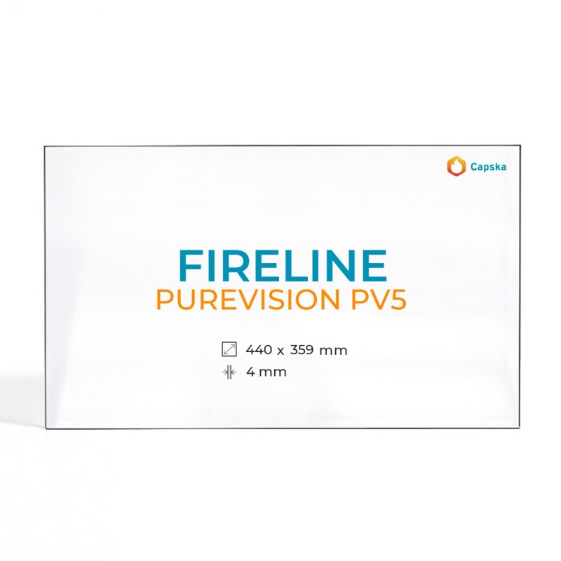 Fireline PUREVISION PV5 Glass - Rectangular Panel for Wood Burning Stove