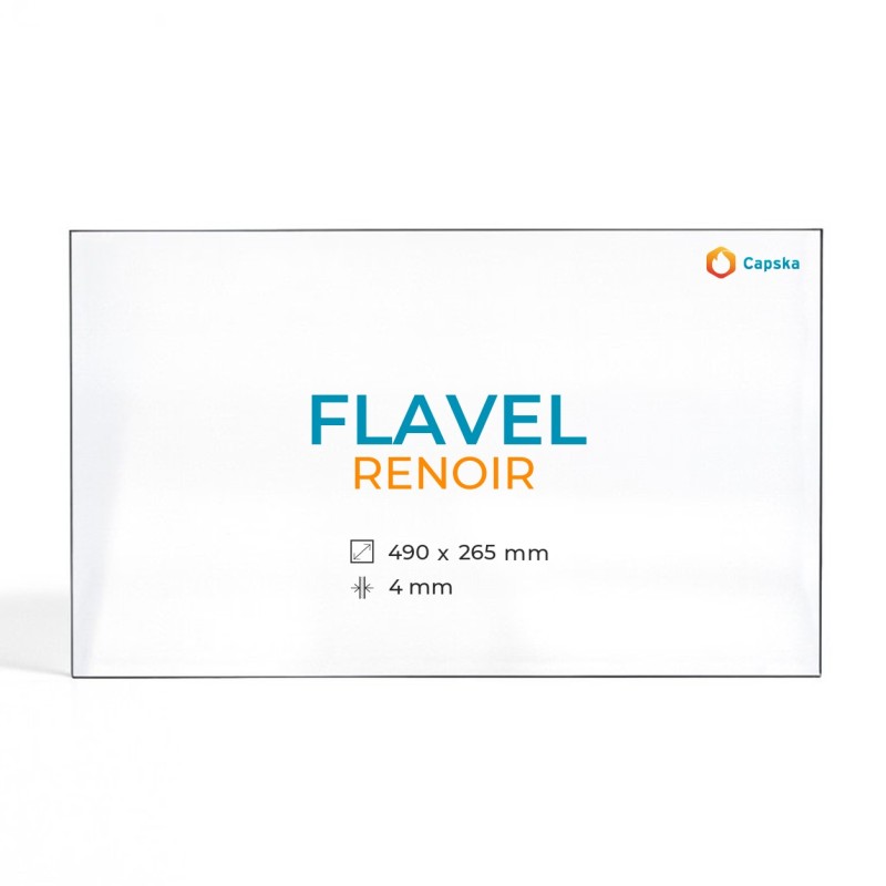 Vitre Flavel RENOIR - Verre Rectangle pour poêle à bois