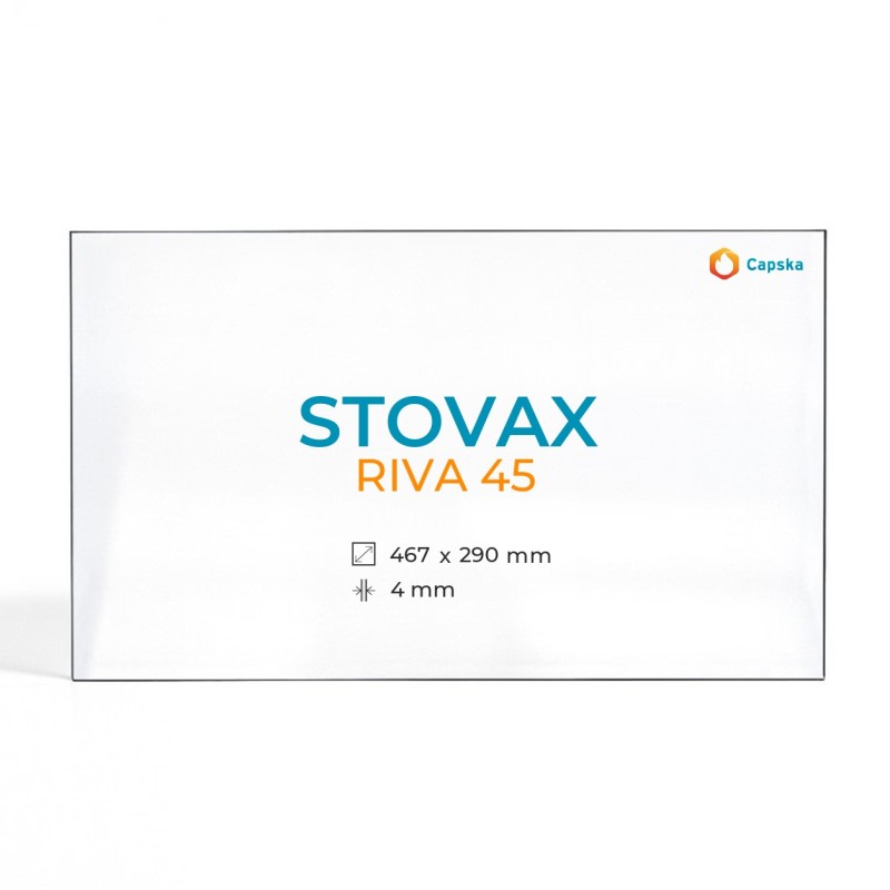 Stovax RIVA 45 Glass Panel - Rectangular Ceramic Glass