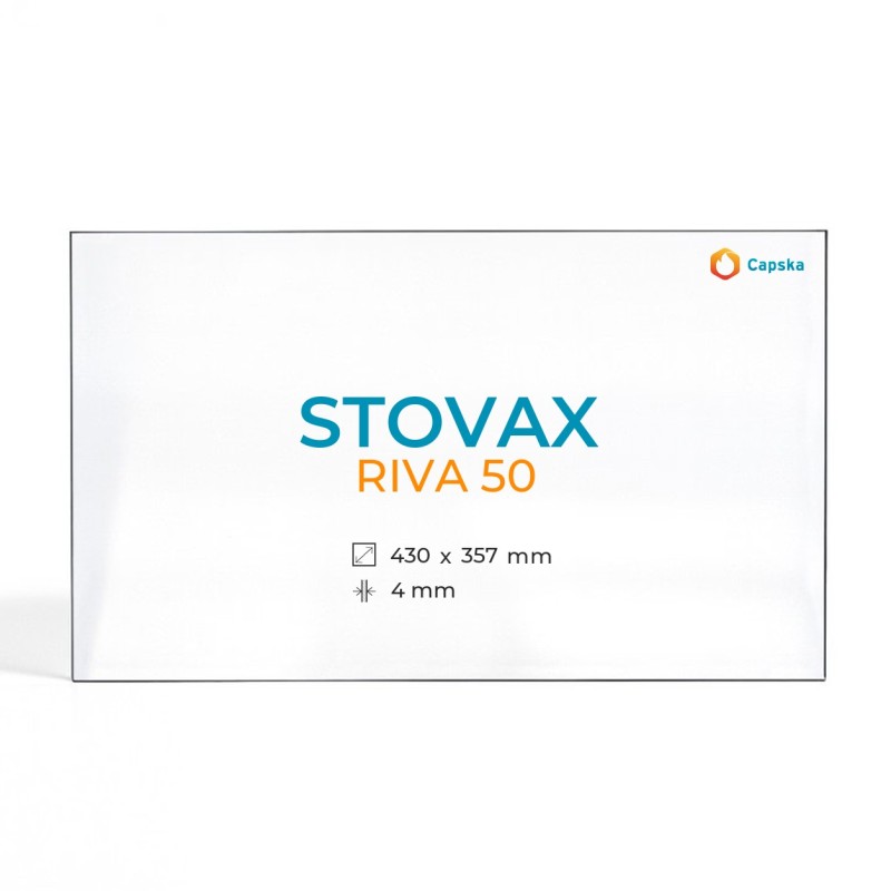 Stovax RIVA 50 Glass Panel - Rectangular for Wood Burning Stove