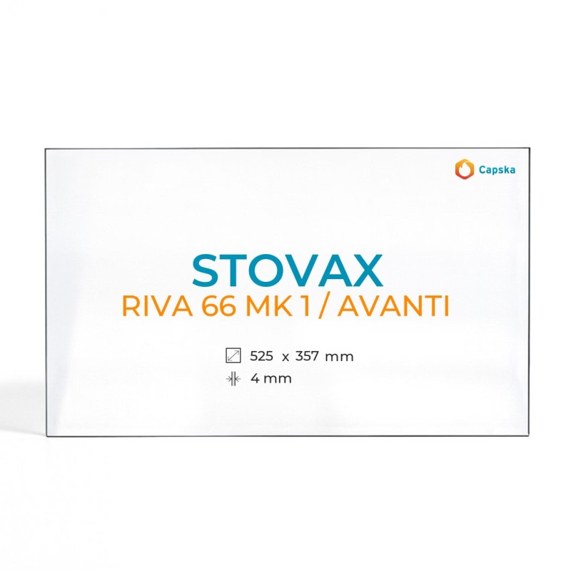 Stovax RIVA 66 MK 1 / AVANTI Glass - Rectangular Panel