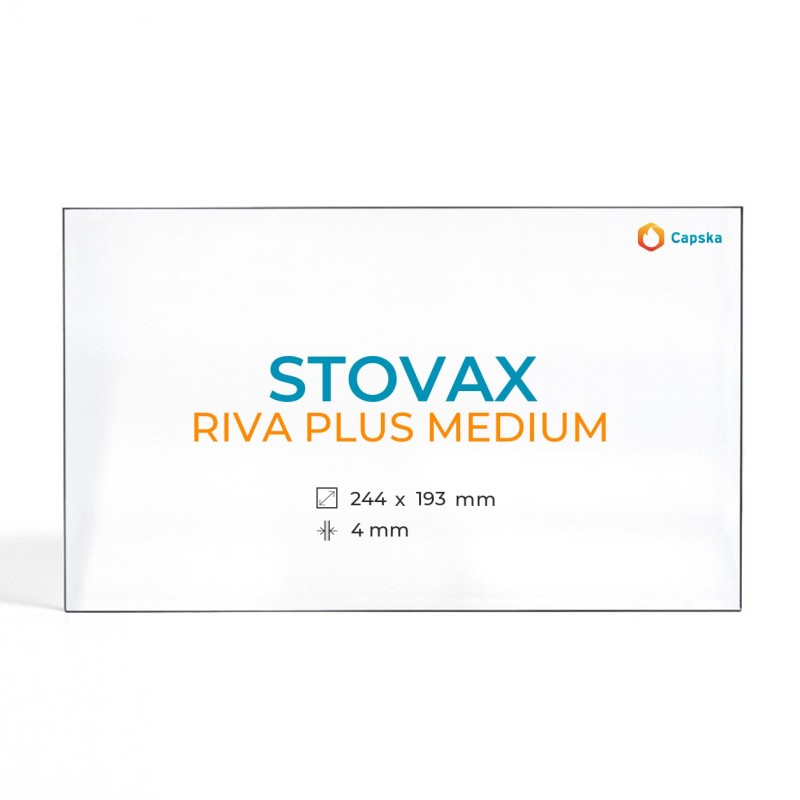 Vitre Stovax RIVA PLUS MEDIUM - Verre Rectangle pour poêle à bois