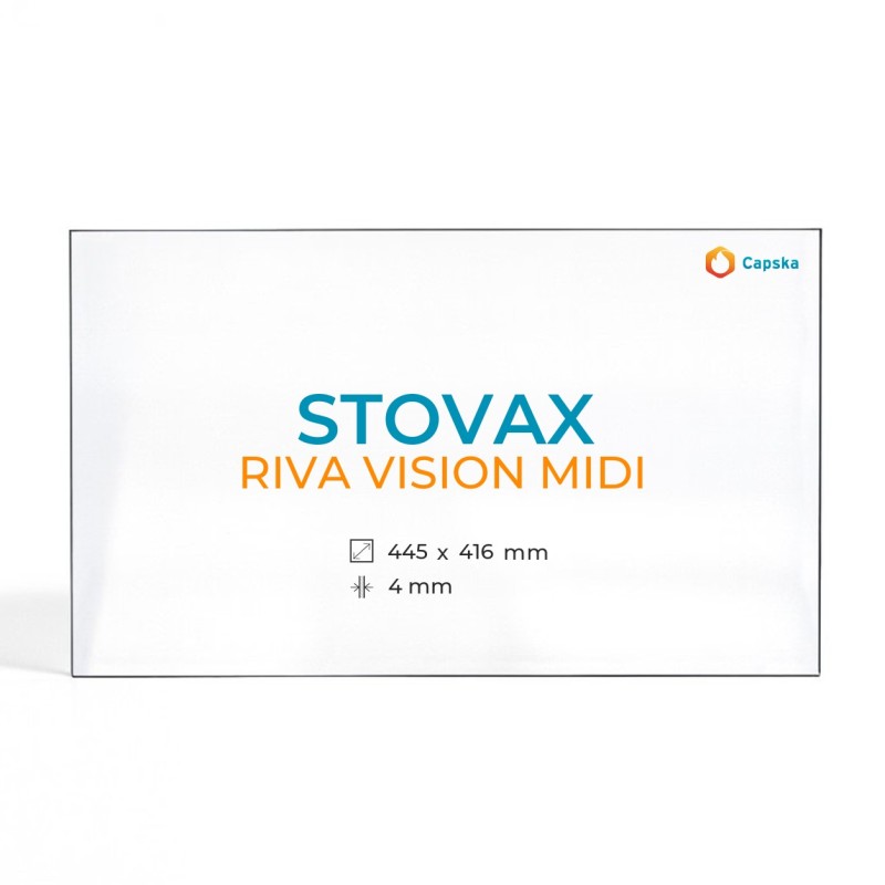 Stovax RIVA VISION MIDI Glass Panel - Rectangular for Wood Burning Stove