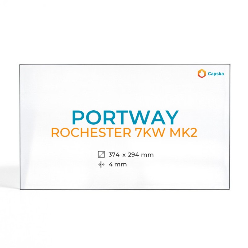 Portway ROCHESTER 7KW MK2 Glass - Rectangular Panel