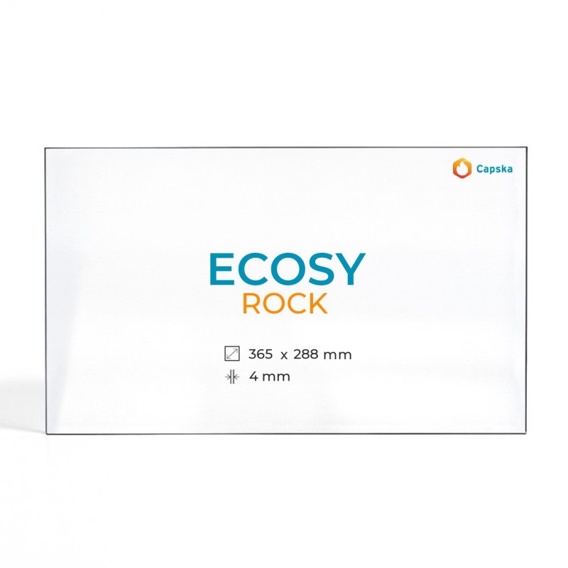 Vitre Ecosy ROCK - Verre Rectangle pour poêle à bois