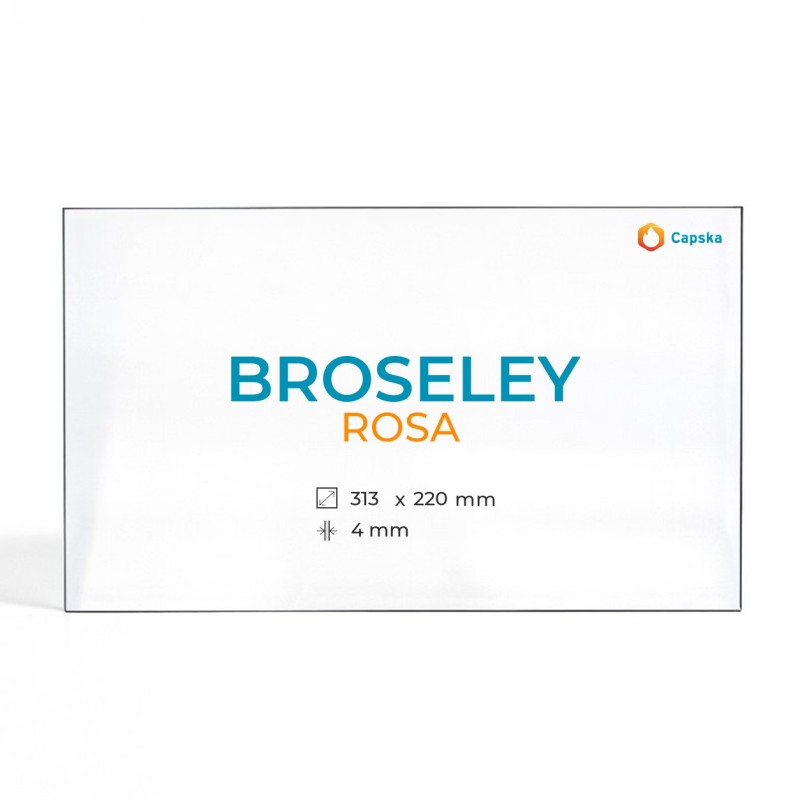 Broseley ROSA Glass - Rectangular Panel for Wood Burning Stove