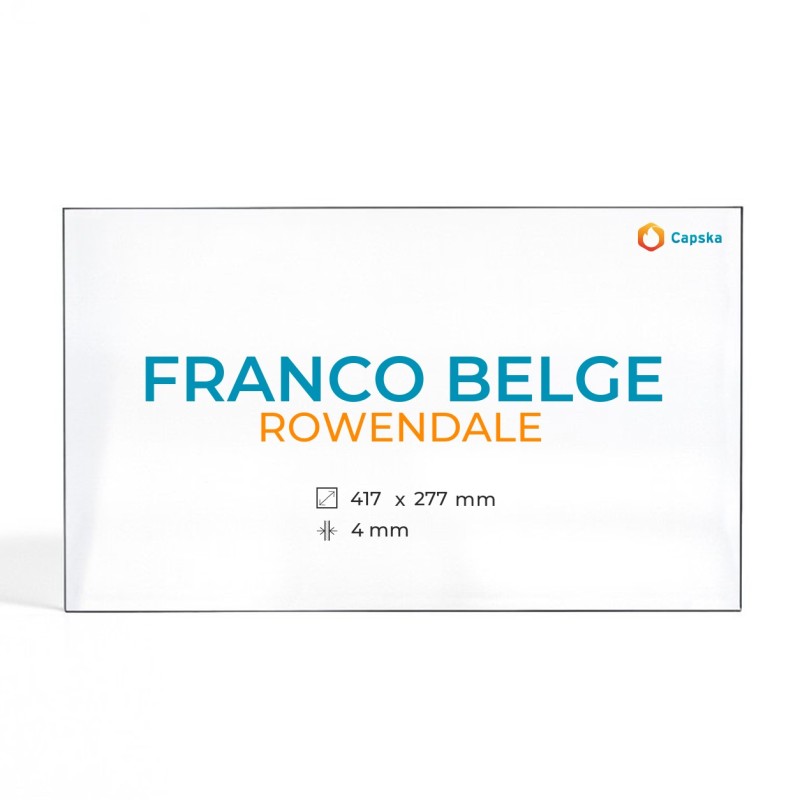 Franco Belge ROWENDALE Glas - Rechteck Kaminglas für Kaminofen