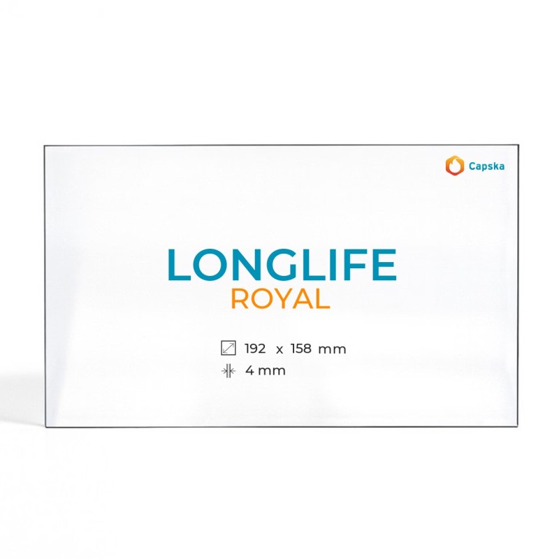 Longlife ROYAL Glas - Rechteck Kaminglas für Kaminofen
