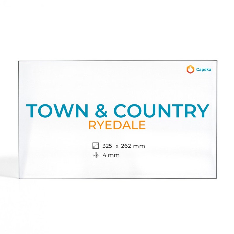 Town & Country RYEDALE Glass - Rectangular Panel for Wood Burning Stove