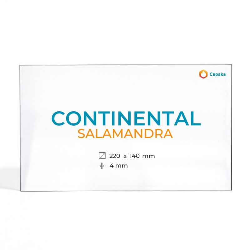 Continental SALAMANDRA Glass - Rectangular Panel for Wood Burning Stove