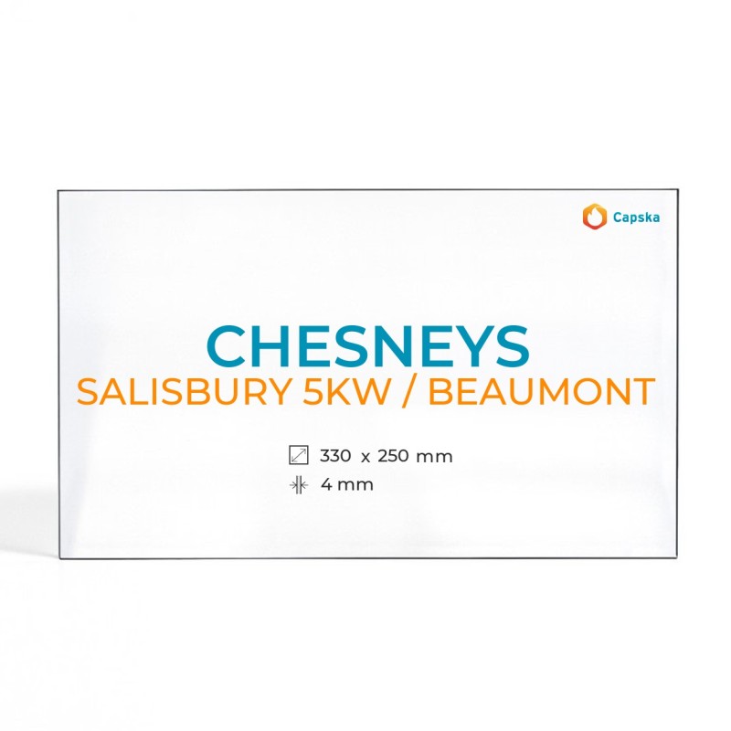 Vitre Chesneys SALISBURY 5KW / BEAUMONT - Verre Rectangle pour poêle à bois