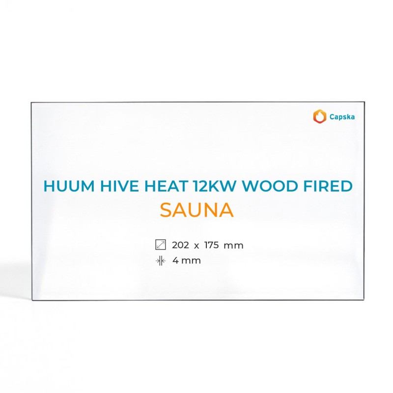 Huum Hive Heat 12Kw Wood Fired Sauna Glass - Rectangular Panel