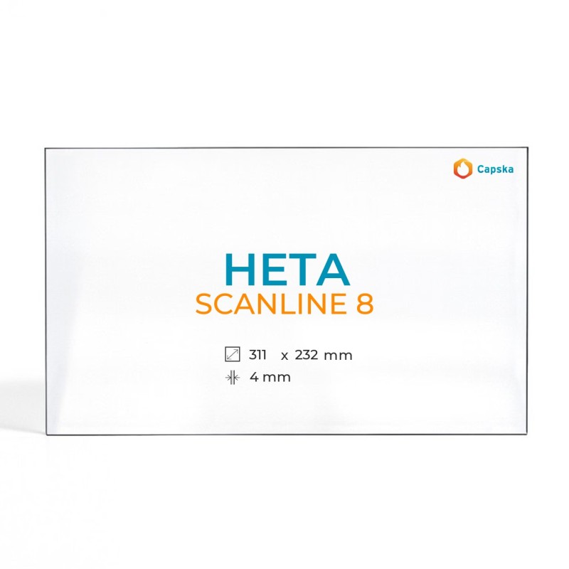 Vetro Heta SCANLINE 8 - Vetro Rettangolo per stufa a legna