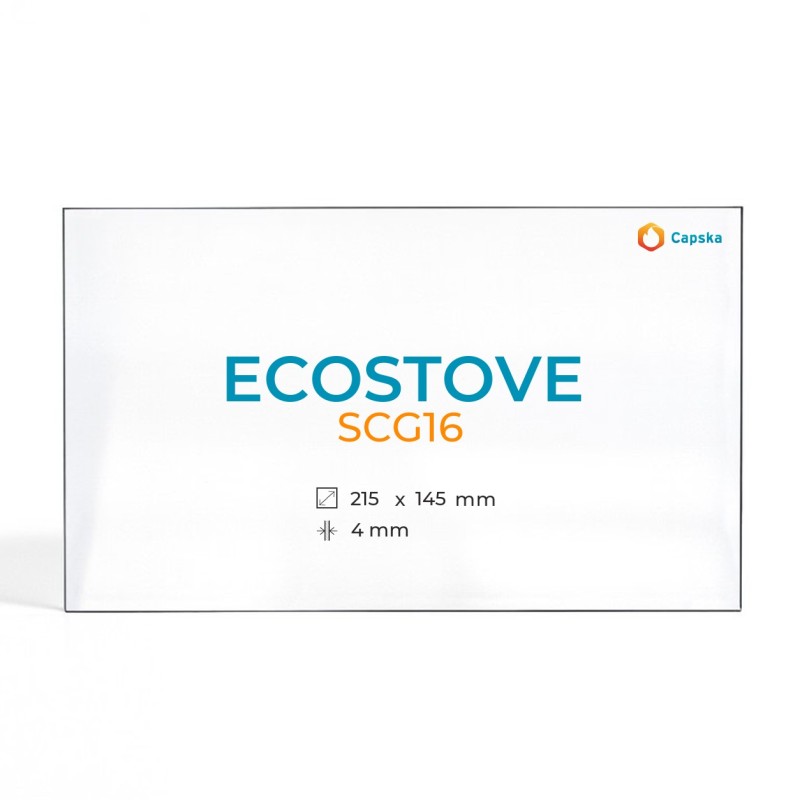 Ecostove SCG16 Glass - Rectangular Panel for Wood Burning Stove