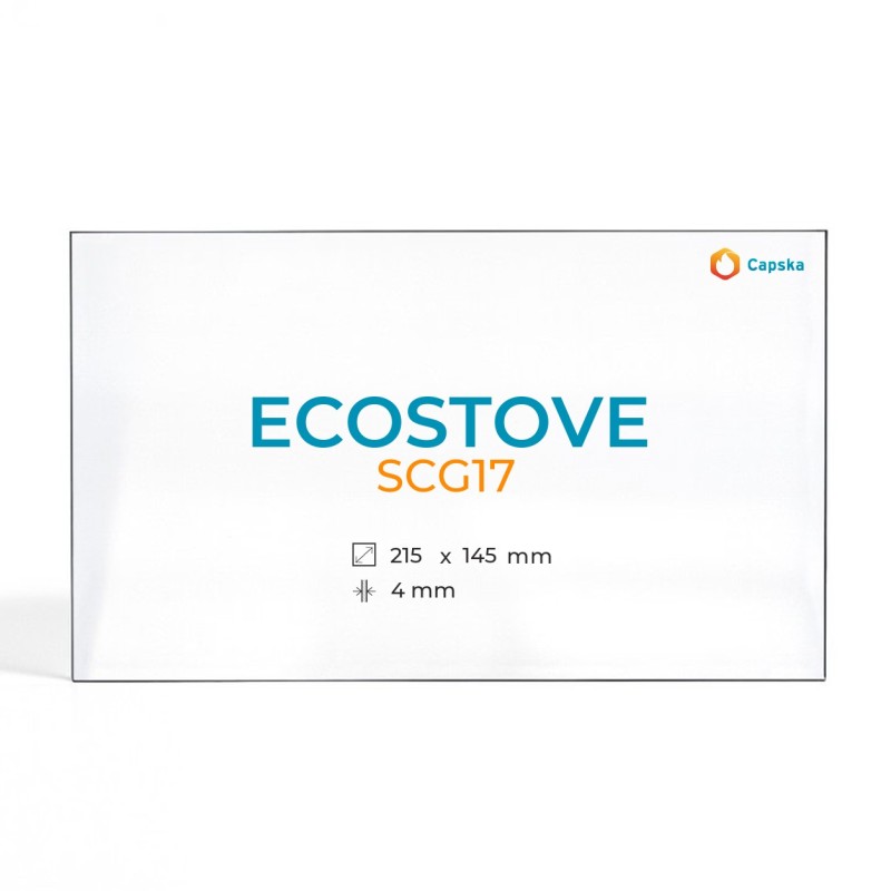 Ecostove SCG17 Glass Panel for Wood Burning Stove - Premium Quality
