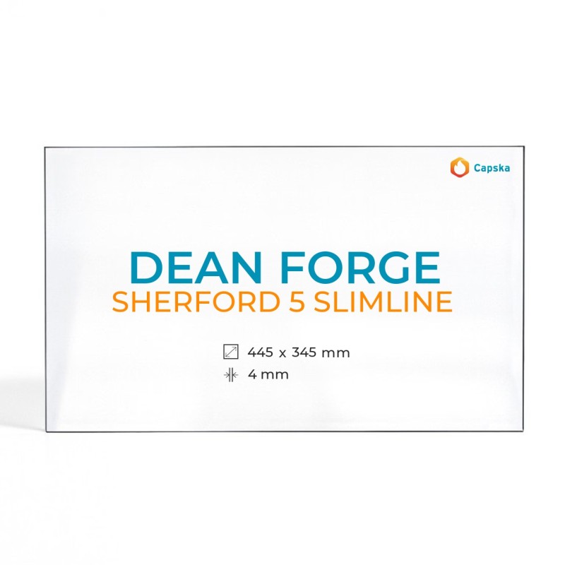 Kaminglas Dean Forge SHERFORD 5 SLIMLINE - Rechteck - 445 x 345 mm