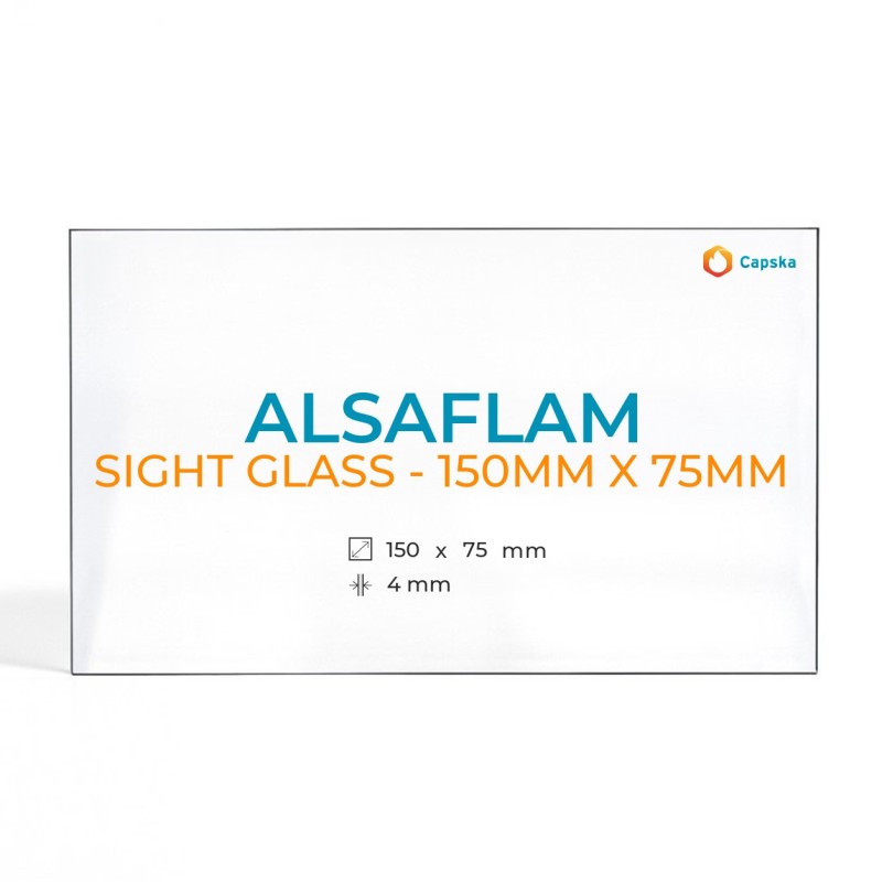 Vitre Alsaflam SIGHT GLASS - 150MM X 75MM - Verre Rectangle pour poêle à bois