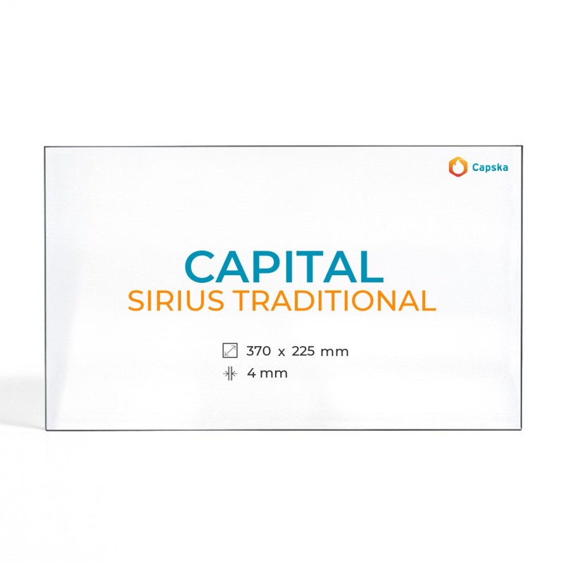 Capital SIRIUS TRADITIONAL Glass - Rectangular Panel for Wood Burning Stove
