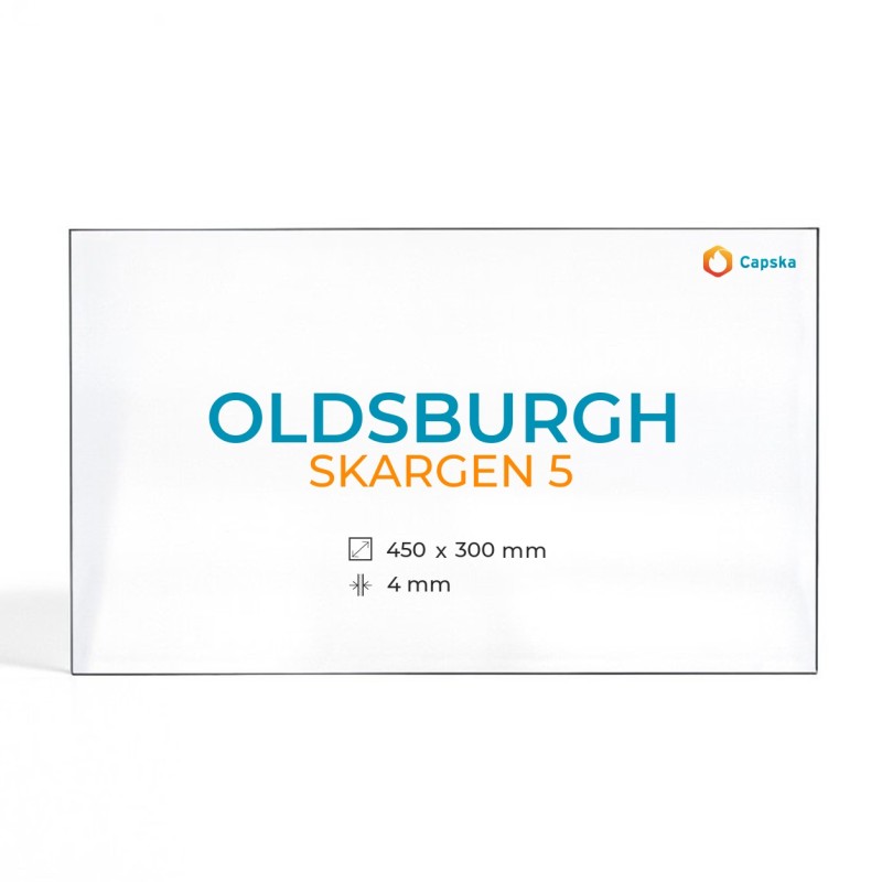 Vitre Oldsburgh SKARGEN 5 - Verre Rectangle pour poêle à bois