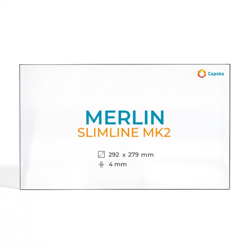 Vitre Merlin SLIMLINE MK2 - Verre Rectangle pour poêle à bois