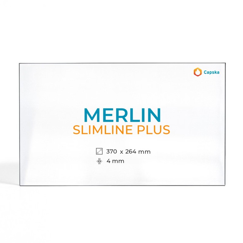 Vitre Merlin SLIMLINE PLUS - Verre Rectangle pour poêle à bois