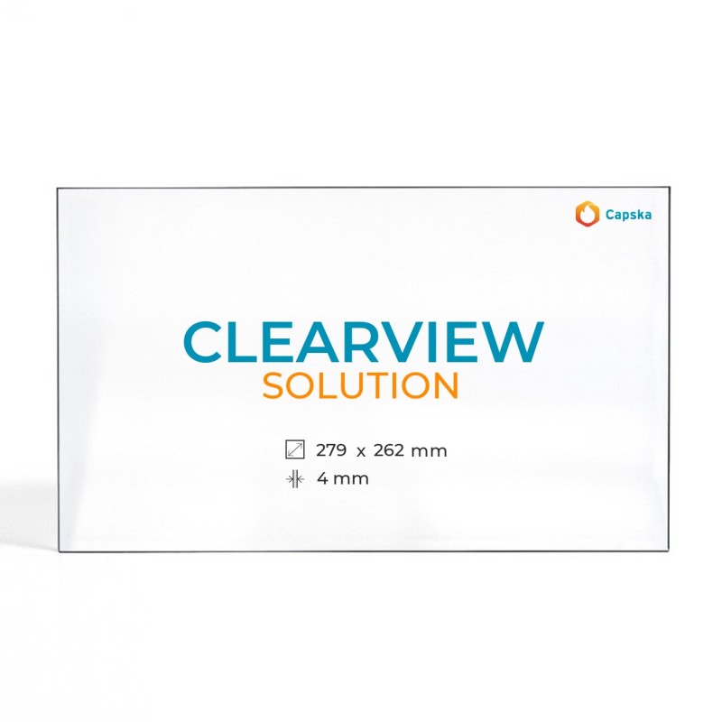 Vetro Clearview SOLUTION - Vetro Rettangolo per stufa a legna
