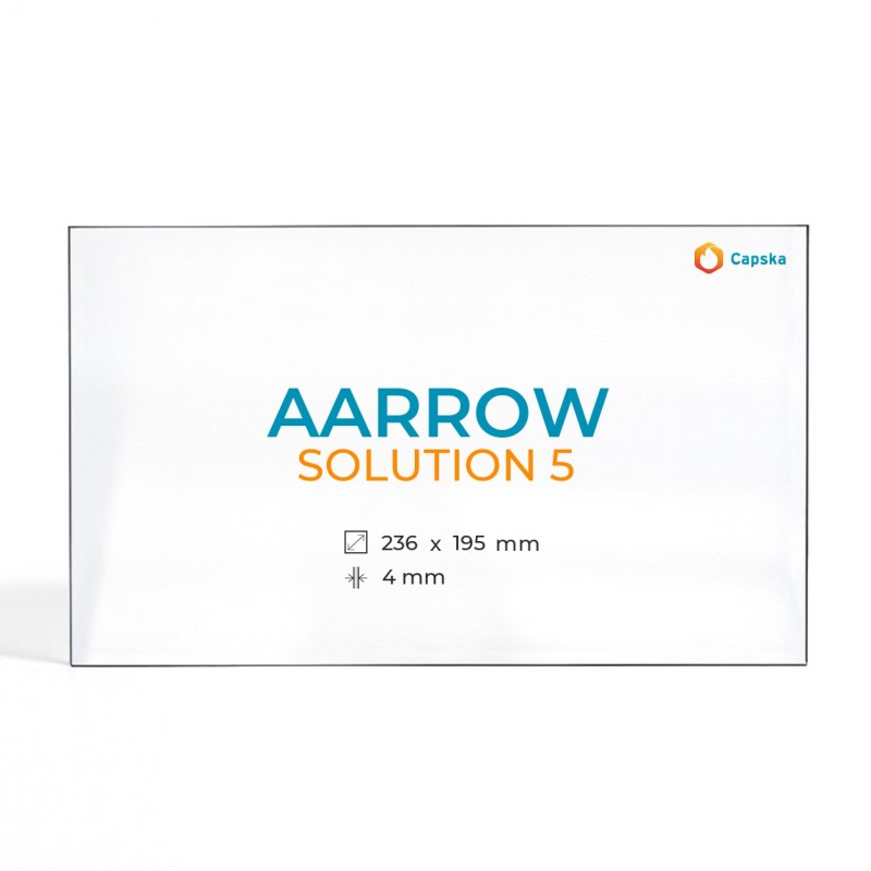 Aarrow SOLUTION 5 Glas - Rechteck Kaminglas für Kaminofen