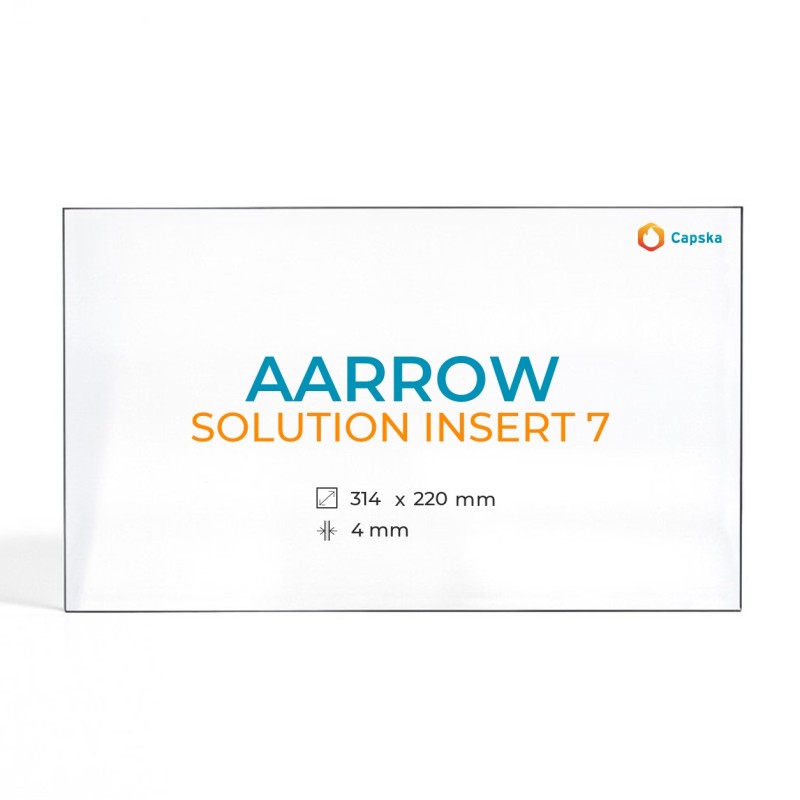 Aarrow SOLUTION INSERT 7 Glass - Rectangular Panel for Wood Burning Stove