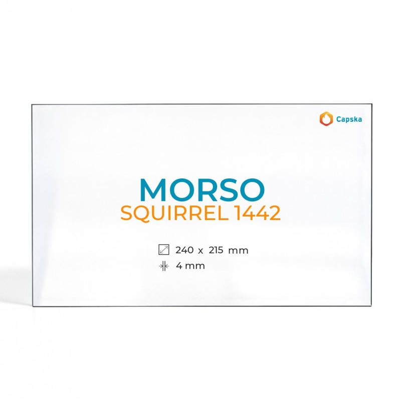 Morso SQUIRREL 1442 Glass - Rectangular Panel for Wood Burning Stove