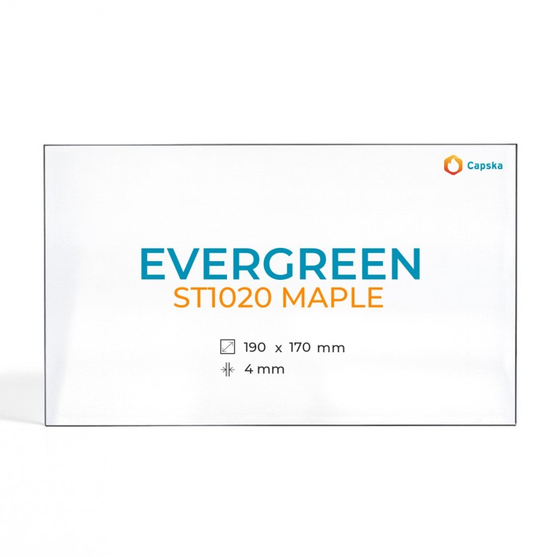 Evergreen ST1020 MAPLE Glass - Rectangular Panel for Wood Burning Stove
