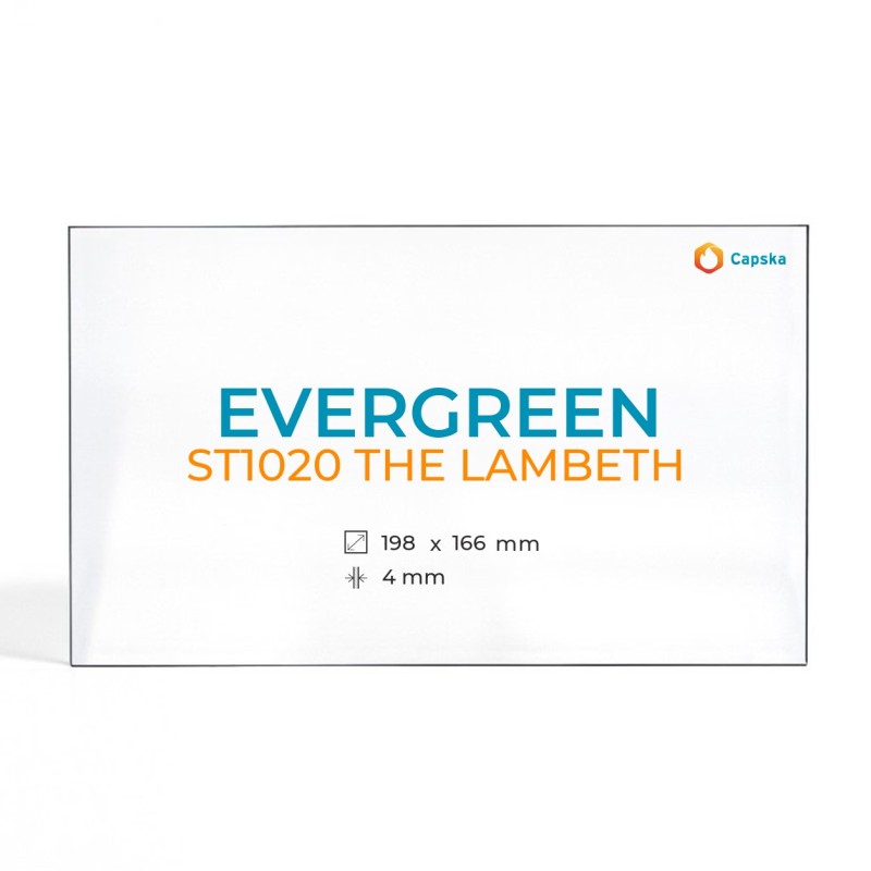Evergreen ST1020 THE LAMBETH Glass - Rectangular Panel for Wood Burning Stove