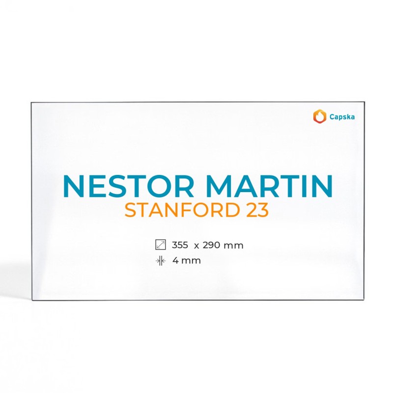 Nestor Martin STANFORD 23 Glass - Rectangular Panel for Wood Burning Stove