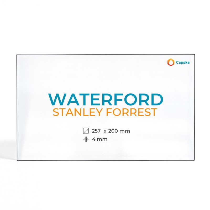 Waterford STANLEY FORREST Glas - Rechteck Kaminglas für Kaminofen