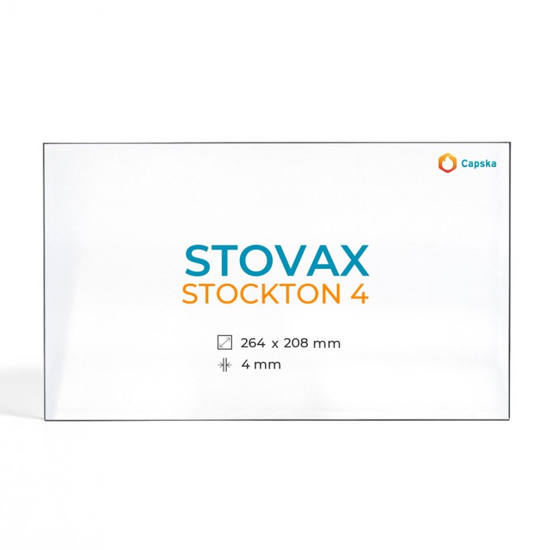 Vitre Stovax STOCKTON 4 - Verre Rectangle pour poêle à bois