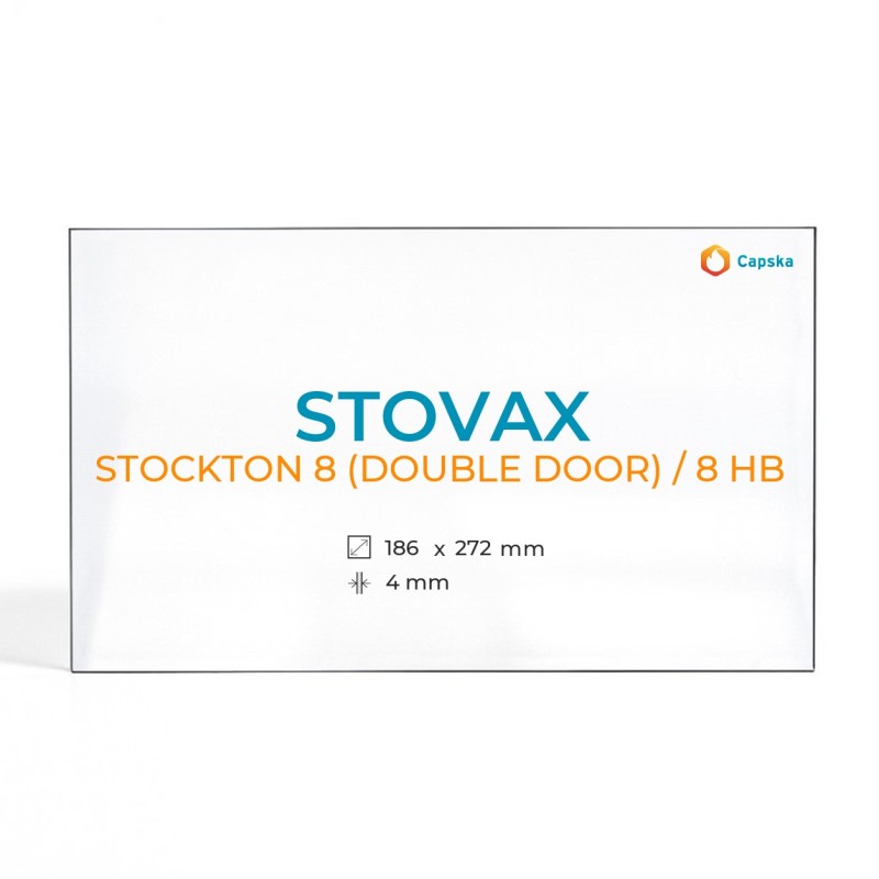 Vitre Stovax STOCKTON 8 (DOUBLE DOOR) / 8 HB - Verre Rectangle pour poêle à bois