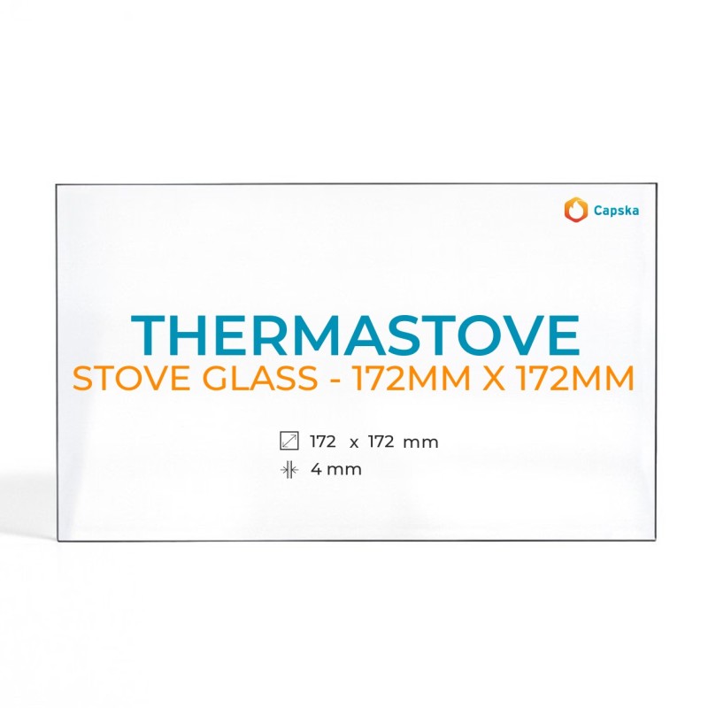 Thermastove STOVE GLASS - Rectangular 172x172mm Panel