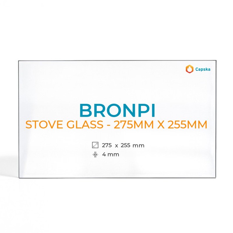 Vitre Bronpi Stove Glass 275x255 mm - Capska