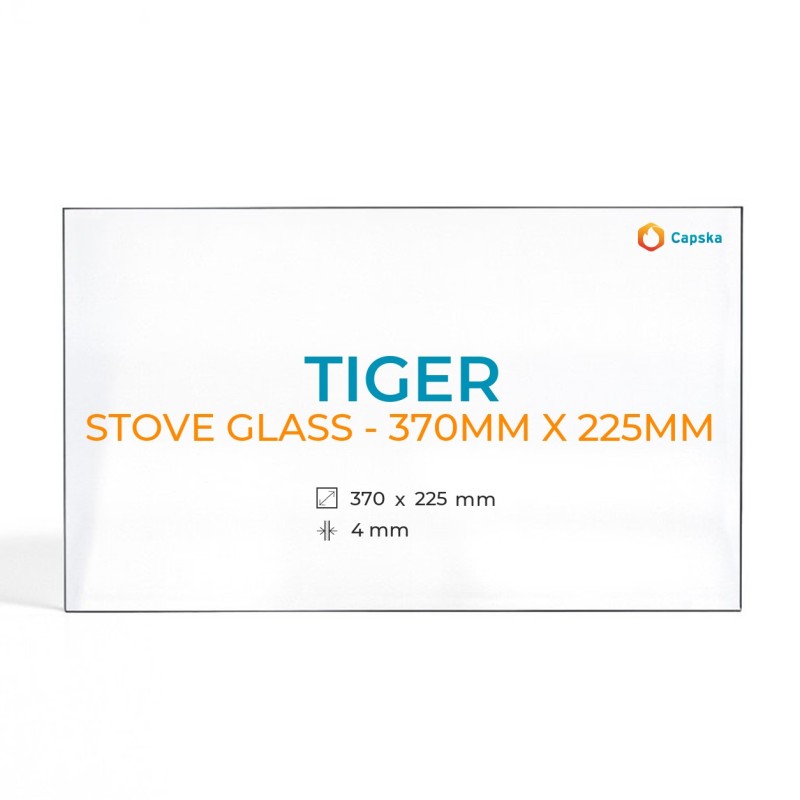 Vitre Tiger STOVE GLASS - Verre Rectangle pour poêle à bois