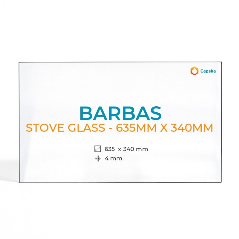 Vetro Barbas STOVE GLASS - Vetro Rettangolo per stufa a legna
