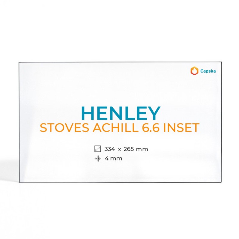 Vitre Henley STOVES ACHILL 6.6 INSET - Verre Rectangle pour poêle à bois