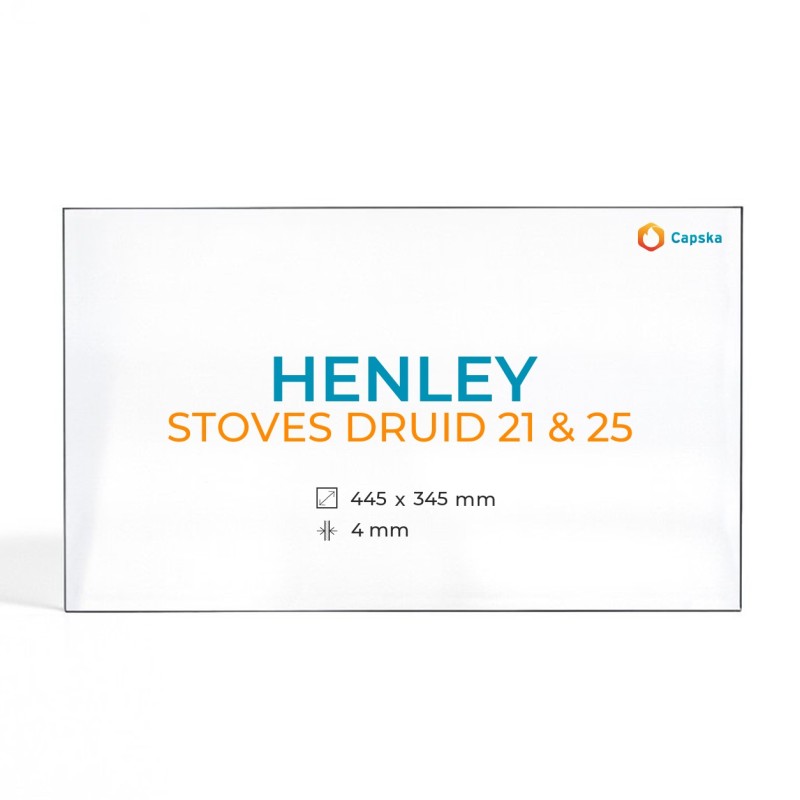 Henley STOVES DRUID 21 & 25 Glass - Rectangular Panel for Wood Burning Stove